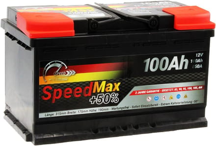 Autoaccu 100 Ah 850 A 12 V - Klaar voor gebruik met hoge capaciteit