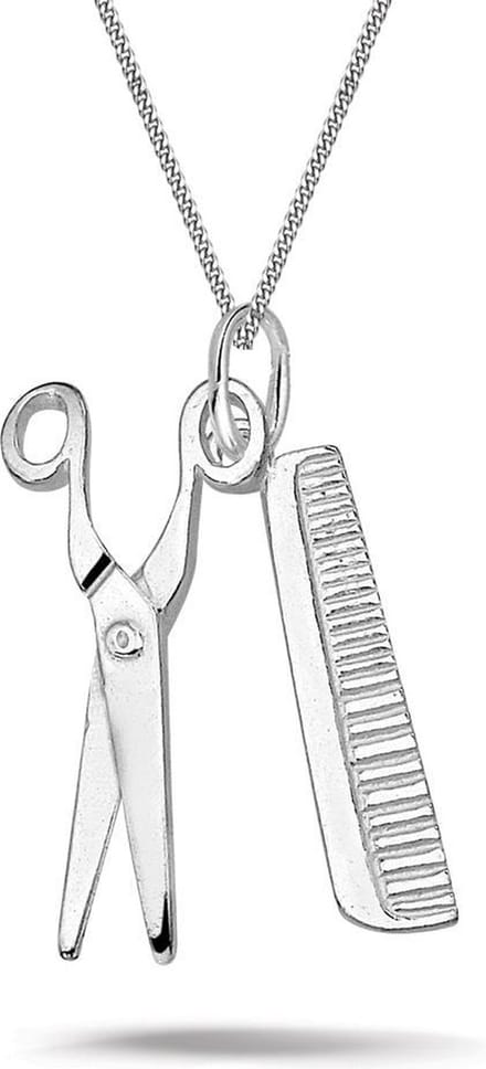 Montebello Ketting Schaar en Kam - 925 Zilver - 45cm