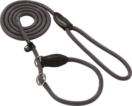 LOUZIR Cesar Millan Sliplijn -Nylon - Hondenriem -verstelbaar- Bruin  - 130 cm