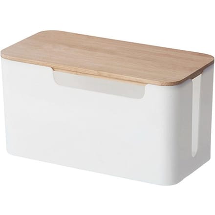 Kabelmanagement Box Kabel Organizer Box Draadbeheer Organizer Afdekking Verberger voor Bureau Thuis white