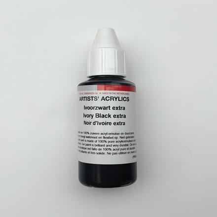 Acrylverf Ara 100ml - Ivoorzwart extra - A74