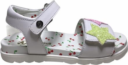 Naturino velcro 2 sterren lederen sandalen Amantia wit mt 25