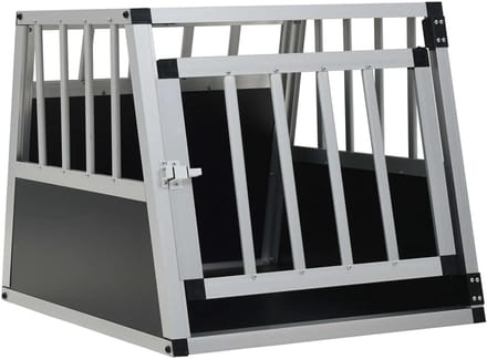 Honden Bench Reiskoffer Aluminium & MDF met Enkele Deur voor Auto