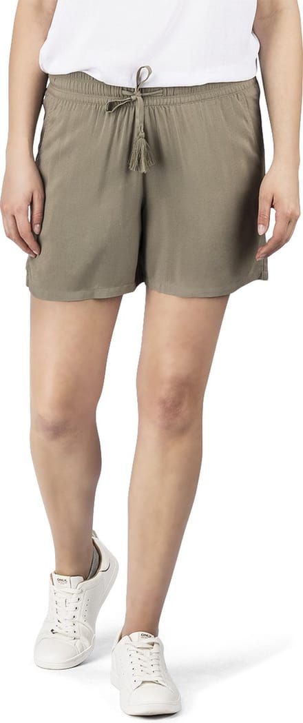 DENIMFY Dames Short DFLia regular/straight Olijf M Volwassenen Zomerbroek - Elastische Taille