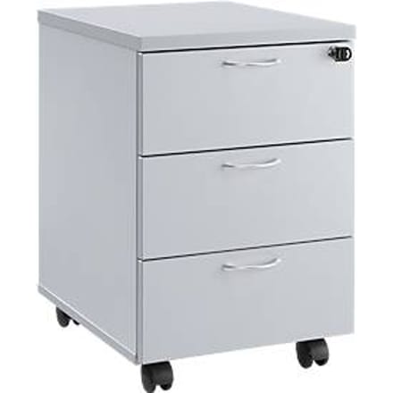 Verrijdbaar ladeblok 333 - 3 laden -B 404 x D 500 x H 590 mm - grijs