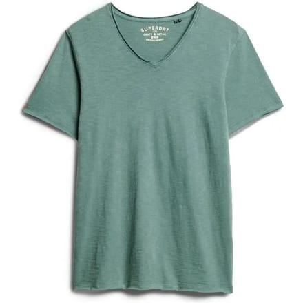 T-shirt gemêleerd met V-hals en raw edges Superdry