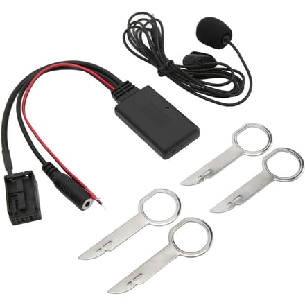 Adaptateur AUX IN Bluetooth Sans Fil Mains Libres avec Microphone Remplacement pour Focus 2004 et Plus 6000CD black