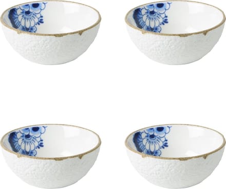 Heinen Delfts Blauw - Dipschaal Blauw Bloesem - Porselein - 75 ml - 4 stuks