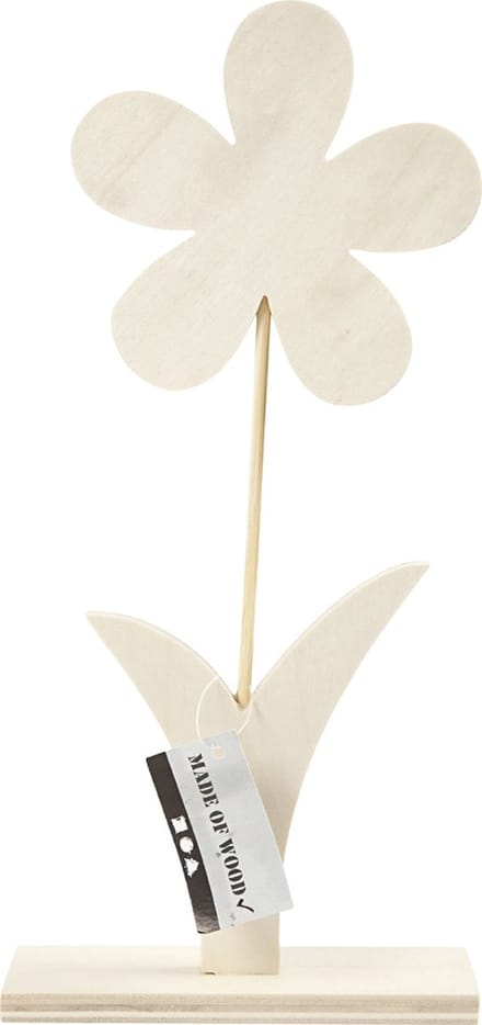 Bloem, H: 26 cm, B: 13 cm, dikte 1 cm, 1 stuk