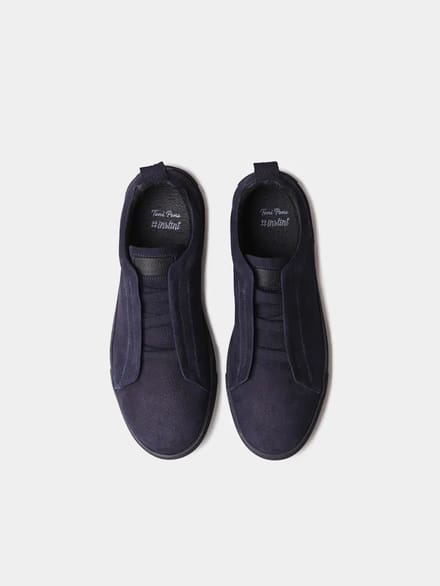 Nubuck sneakers voor heren met elastische veters | DORCA
