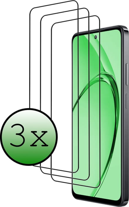 Screenprotector - 3 Stuks Geschikt voor OPPO A80 - Full Cover - Beschermglas - Gehard Glas - Tempered Glass - Screen Protector