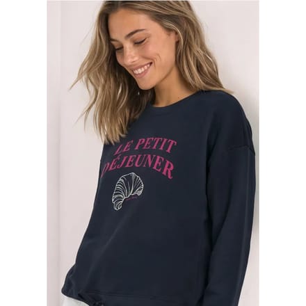 Sweatshirt met lange mouwen en tekst