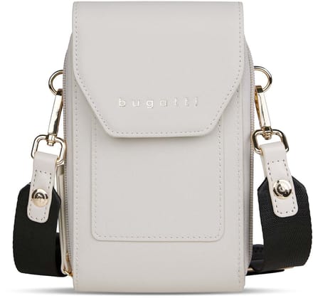 bugatti schoudertas telefoontasje Ella Crossover Bag Beige Saffiano