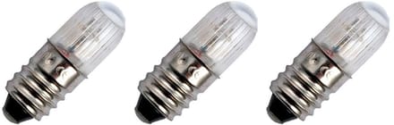 Signaallamp E10 130V - 3 stuks - T10 Neonlamp Ø10mm - 28mm - 2500K - Dimbaar - Rood