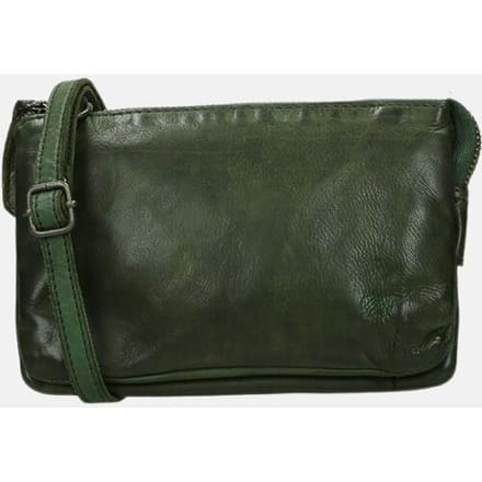 Bear Umi portemonneetasje - Green – Leren portemonneetas / crossbody – Van leer – Damestassen, handtassen en schoudertassen