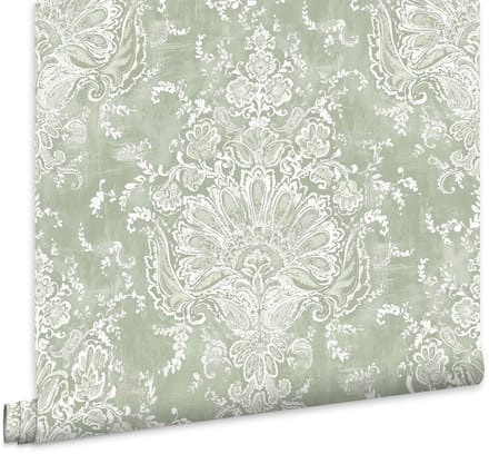 Laura Ashley - Vliesbehang - Maddox Saliegroen