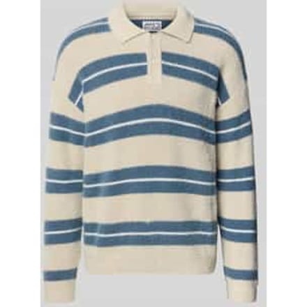Gebreide pullover met polokraag en knoopsluiting