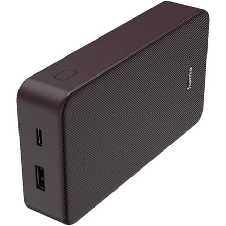 Hama Powerbank - Color - 20000mAh - 15W - 1x USB-C, 1x USB-A - Pruim