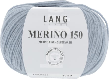 Lang Yarns Merino 150 - 123 zilvergrijs - Merinowol Garen