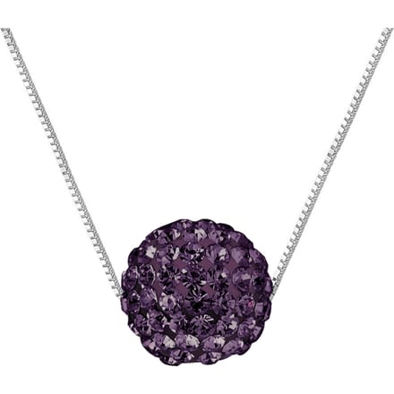 Preciosa Crystal Sphere Collier 10-11 mm Violet Silver 925