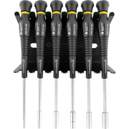 BERNSTEIN Tools for Electronics Bernstein Werkzeugfabrik Schroevendraaierset ESD 6-delig Dop (zeskant)