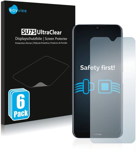 Savvies - Screenprotector voor Nokia G50 - Folie Beschermfolie transparant 6 Stuks
