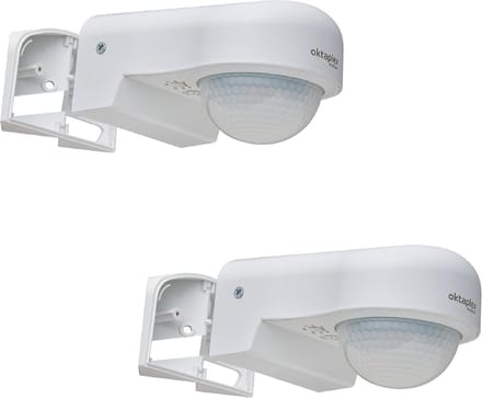 Set van 2 Buiten Bewegingsmelder - 240° Infrarood Sensor met 10m Bereik en Hoekbevestiging
