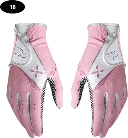Nivard Golfhandschoenen 2 Stuks - Golf Accessoires - Handschoen AntiSlip - Dames - Roze - Maat S