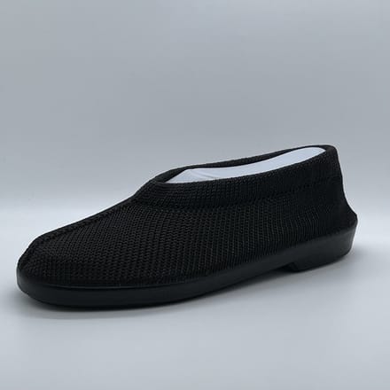 Gebreide Portugese Schoen - Zwart - Maat 35 - Instappers - Pantoffel