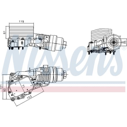 Olie radiator NISSENS 91400