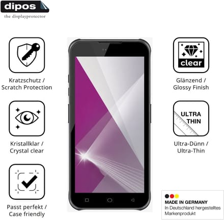 dipos – 4x Beschermfolie geschikt voor Bluebird VF550 | Krasbestendige & heldere Screenprotector Ultra-Thin