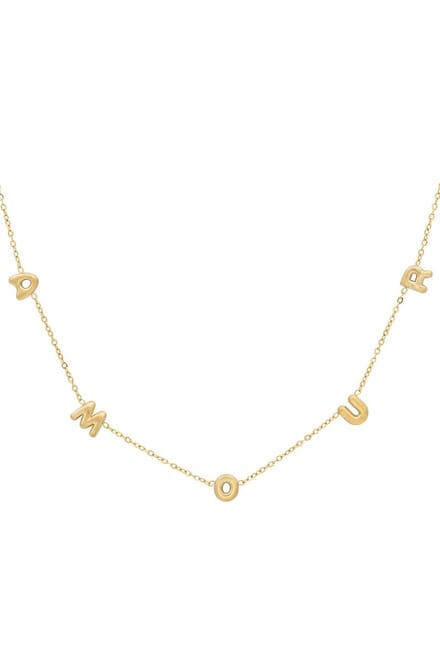 Ketting - Yehwang - Goud - Amour - Stainless steel sieraden