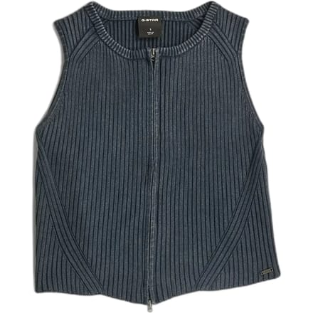 Dunne full zip zonder mouwen vrouw G-Star 2 Way Washed Slim