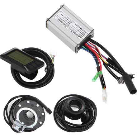 36V48V 250W 15A Fiets Borstelloze Motor Blokgolf Controller Kit met LCD7U Paneel 130X Duimgas black