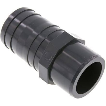 PVC Fitting Lijmmof 50mm Met Slangpilaar 50mm (2'') [2 Stuks].