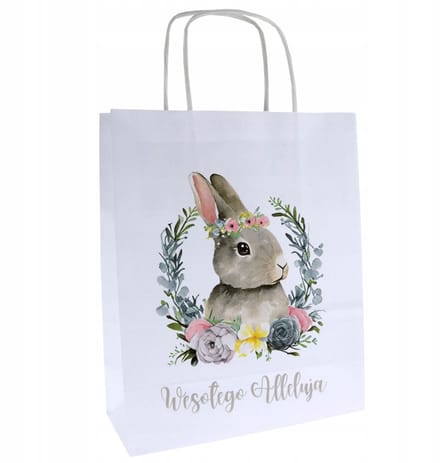 Papieren Cadeautas A5 Pasen - 18x8x22 cm - Met Opdruk