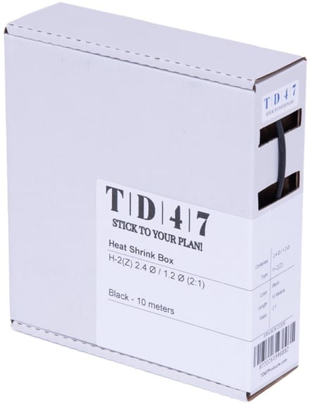 TD47 Krimpkous Box H-2(Z) 2.4Ø / 1.2Ø 10m - Zwart