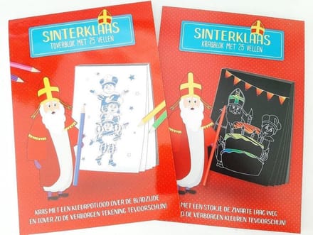Sinterklaas 1 x toverblok en 1 x krasblok