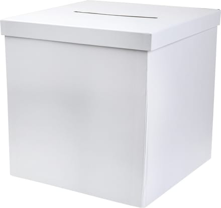 Santex Enveloppendoos basic - Bruiloft - wit - karton - 20 x 20 cm - box voor cadeau enveloppen