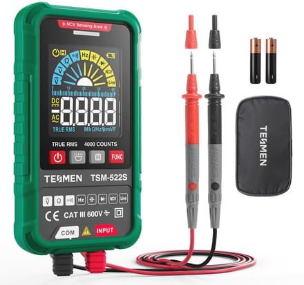Digitale Multimeter TRMS 4000 tellingen - Multifunctionele Elektrische Tester voor AC/DC Spanning, Weerstand, Diode, Capaciteit en Continuïteit