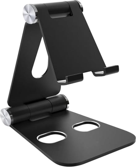 Mobiparts Telefoon Standaard | Mobiparts Metal Zwart Verstelbaar