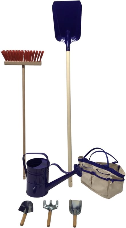 kinder Tuin gereedschap - schep - Bezem - gieter en handgereedschap