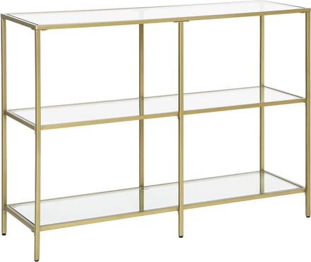 FurnStar - Dressior - Console tafel - 2 planken - 100x30x73cm – Gold