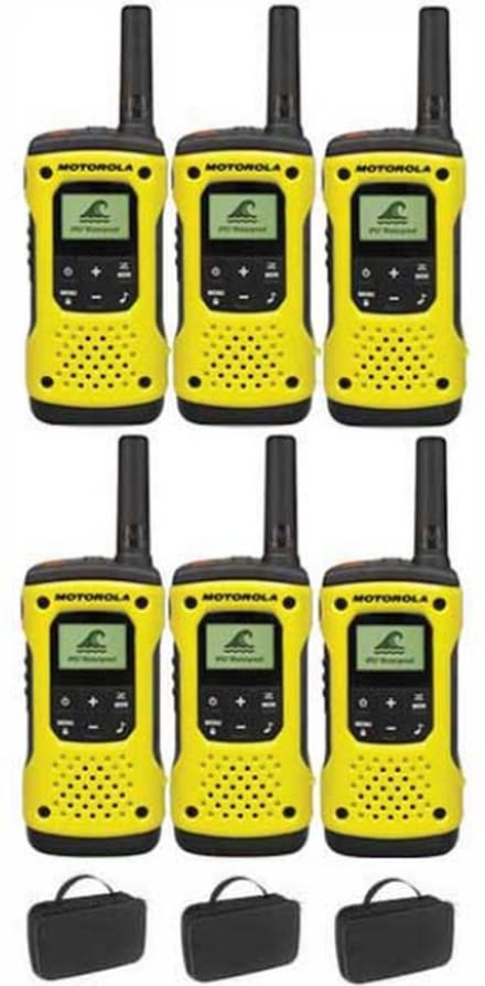 Set van 6 Motorola TLKR T92 H2O IP67 PMR446 Portofoons