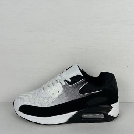 Leuke air sneakers wit zwart (verkrijgbaar van maat 36 t/m maat 45) Wit / 38