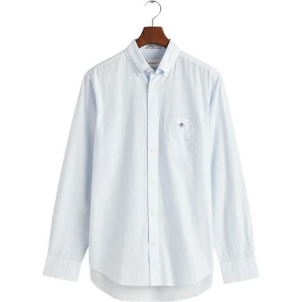Gant Overhemd Poplin Banker Stripe Button Down Licht Blauw / male