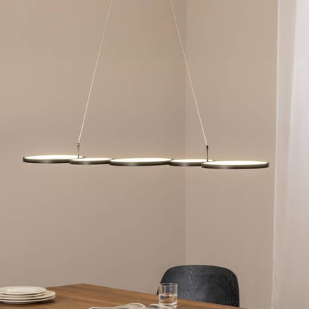 Milagro Lighting LED hanglamp Olympia, metaal, zwart, 4.000 K