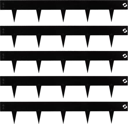 Talen Tools - Borderrand - Kantopsluiting - Zwarte coating - Koppelbaar - 100 x 7,5 cm - 5 stuks