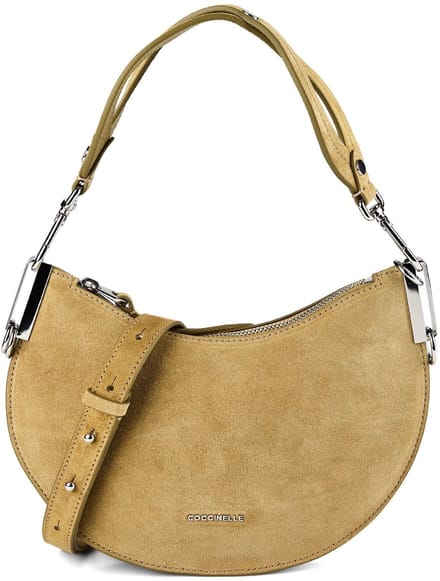 Coccinelle Sunup Schoudertas Leder 25 cm - Dames - seagrass