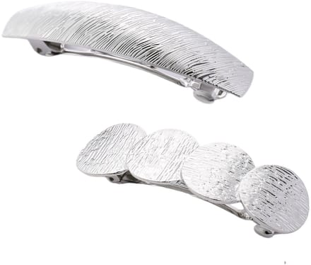 Emilie collection - haarspeld - zilverkleurig - 2 stuks -
